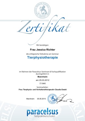 Tierphysiotherapie